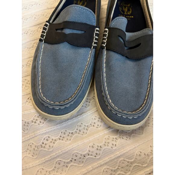 Cole Haan Pinch Canvas Penny Loafers Blue Slip On Casual Shoes Mens 10.5M main image 7